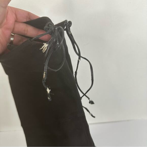 Stuart Weitzman Size 7 Black Suede Over The Knee Platform 'Playtime' Boots - Picture 5 of 16